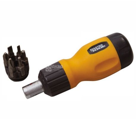 MASTER TOOL, small screwdriver, with ratchet, 6 nozzles, 40-0517