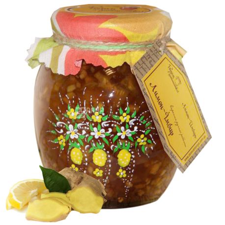 Велика Родина, 480 г, варенье Лимон-Имбирь, стекло