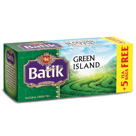 Batik, Green Island, 25 пак., Чай Батік, зелений