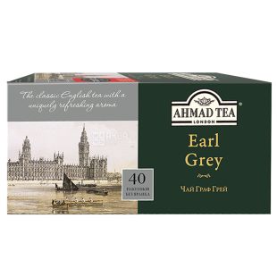 Ahmad Tea Earl Grey, 40 пак, Чай черный Ахмад Ти Эрл Грей 