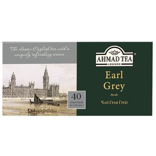 Ahmad Tea Earl Grey, 40 пак, Чай черный Ахмад Ти Эрл Грей 