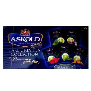 Askold, Earl Grey Collection, 25 пак., Чай Аскольд Эрл Грей, Ассорти
