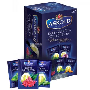 Askold, Earl Grey Collection, 25 пак., Чай Аскольд Эрл Грей, Ассорти