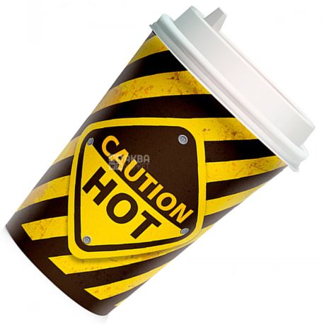 Glass paper Carefully hot 180 ml, 50 pcs, D71