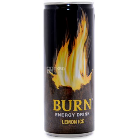 Burn, 0.25 L, Energy Drink, Lemon Ice, w / w