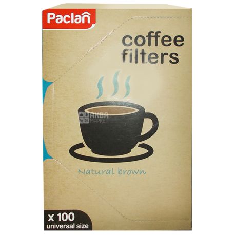 Paclan, 100 шт., Фильтры для кофе Паклан, №4, для кофеварок капельного типа