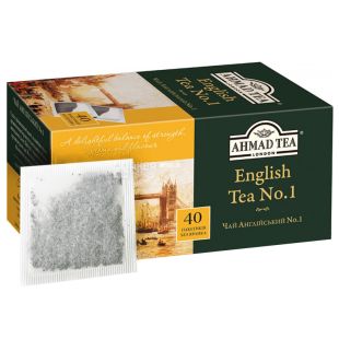 Ahmad English Tea №1, 40 пак, Чай черный Ахмад Инглиш Ти 