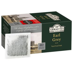 Ahmad Tea Earl Grey, 40 пак, Чай черный Ахмад Ти Эрл Грей 
