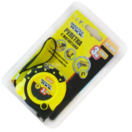 MASTER TOOL, 3 м, рулетка, MAGNETIC, С магнитами, 64-3016