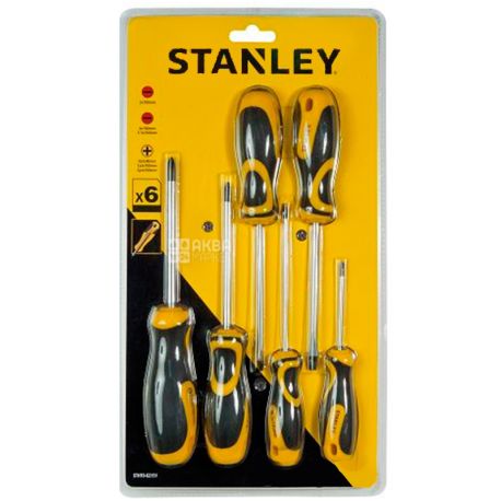 Stanley, 6 предметов, набор отверток, STHT0-62151