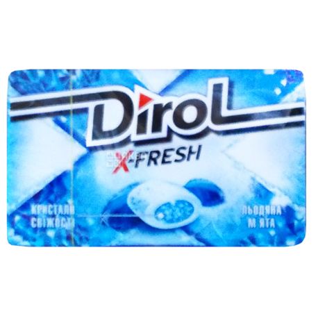 Dirol, 18 г, жевательная резинка, Ледяная Мята, X-Fresh