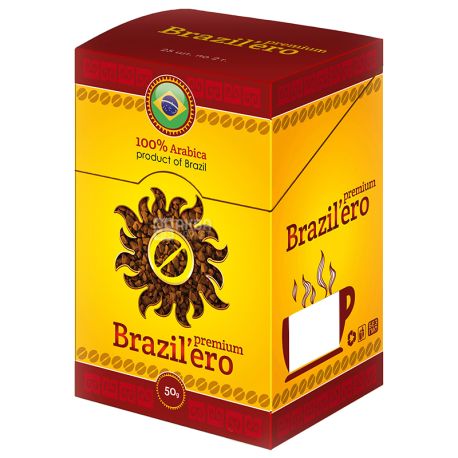 Brazil'ero, 25 шт., розчинна кава, Premium, В стіках
