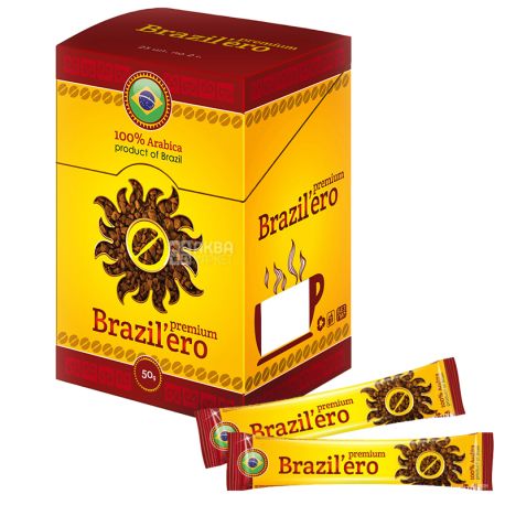 Brazil'ero, 25 pcs., Instant coffee, Premium, sticks