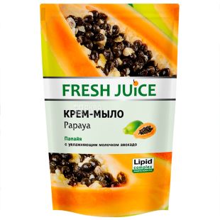 Fresh Juice, 460 мл, Крем-мило Фреш Джус, Папайя із зволожуючим молочком авокадо, запаска