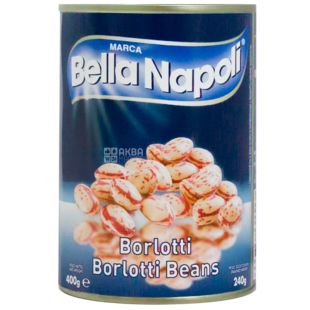Bella Napoli, 400 г, Фасоль, Борлотти, ж/б