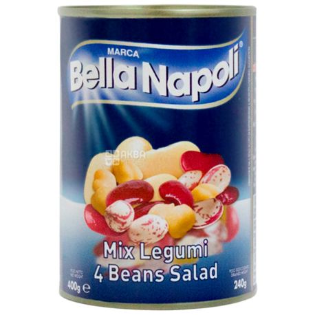 Bella Napoli, 400 г, Ассорти, 4 вида бобовых, ж/б