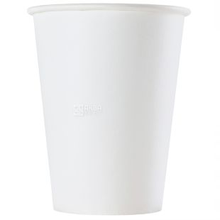 Стакан паперовий білий 340 мл, 50 шт, D80