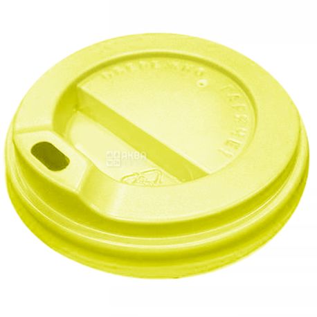 Cover for a disposable glass of 250 ml, Yellow, 50 pieces, D79