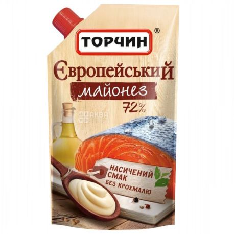 Торчин, 300 г, майонез, 72%, Європейський, Дой-пак