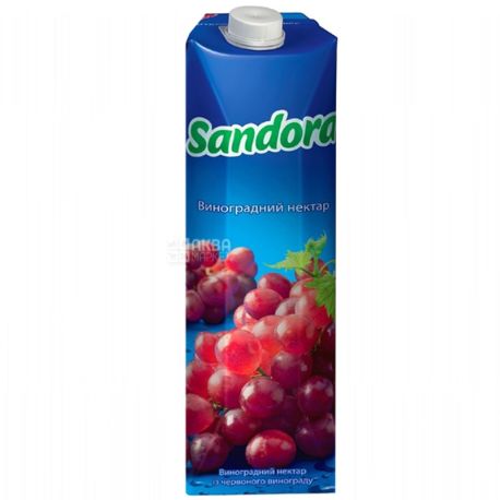Sandora, Красный виноград, 0,95 л, Сандора, Нектар натуральный