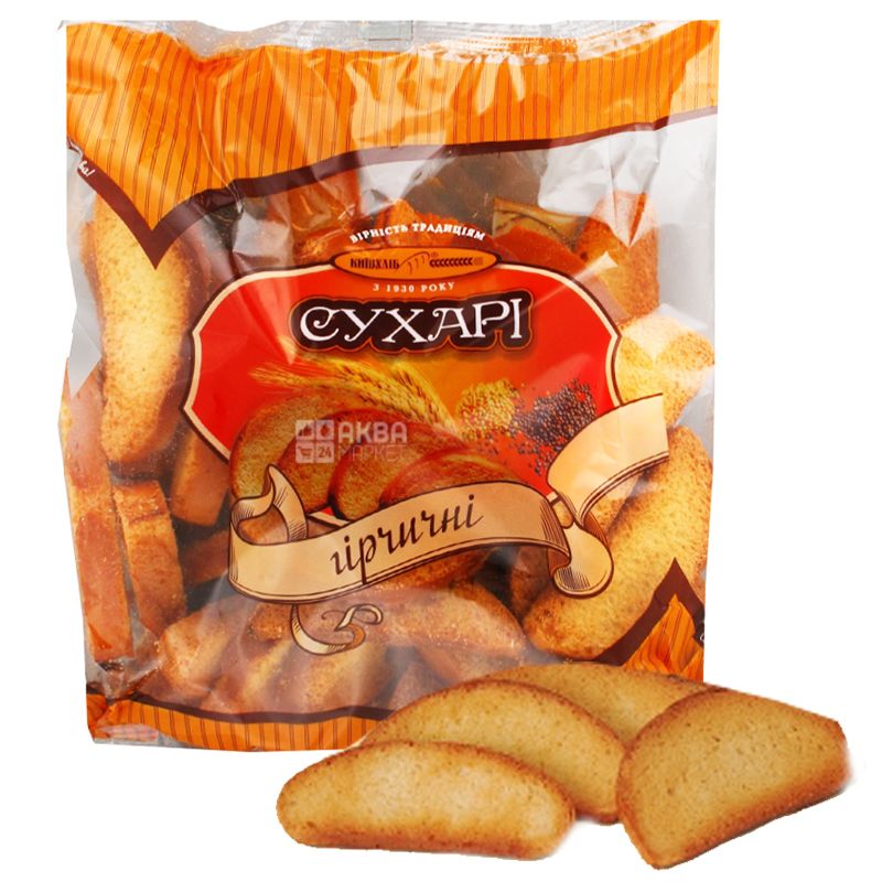 Купить Киевхлеб, 260 г, Сухари, Горчичные, м/у в АкваМаркет