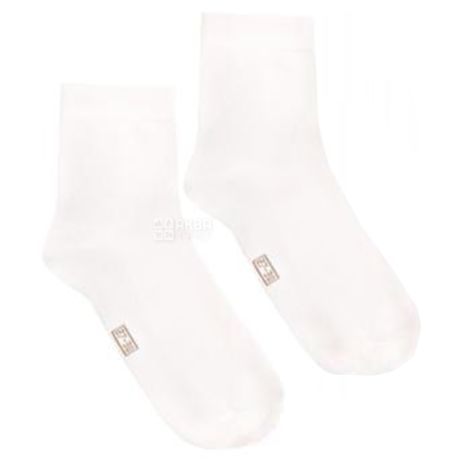 Duna, size 16-18, Children’s Socks, Bamboo, White