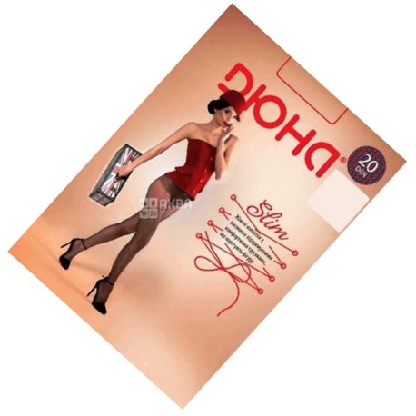 Duna, 20 den, size 2, Polyamide tights, for women, Mocha