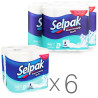 Selpak Supremely Soft, Упаковка 6 шт. по 8 рулонов, Туалетная бумага Селпак Супремли Софт, 3-х слойная