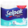 Selpak Supremely Soft, Упаковка 6 шт. по 8 рулонов, Туалетная бумага Селпак Супремли Софт, 3-х слойная