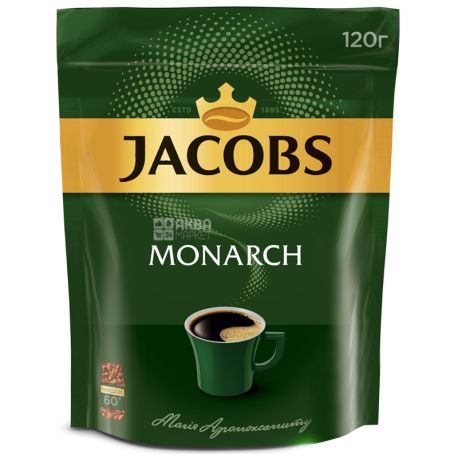 Jacobs Monarch, 120 г, Кофе Якобс Монарх, растворимый 