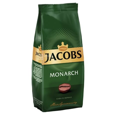 Jacobs Monarch, 250 г, Кава Якобс Монарх, середнього обсмаження, в зернах