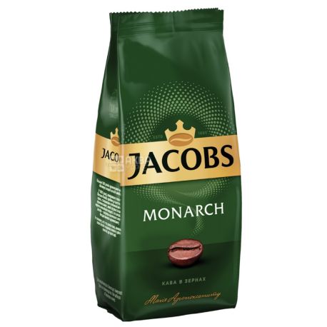 Jacobs Monarch, 250 г, Кофе Якобс Монарх, средней обжарки, в зернах