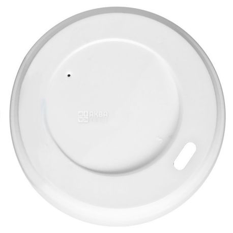 Cover for a disposable glass of 250 ml, White, 50 pieces, D80