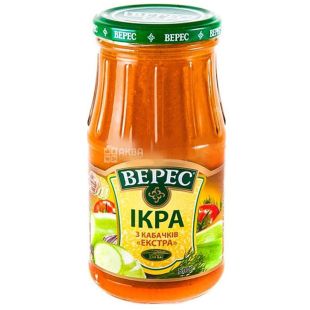 Верес, 500 г, Икра кабачковая, Экстра, стекло