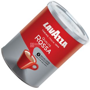 Lavazza Qualita Rossa, 250 г, Кава Лаваца, Кваліта Росса, середнього обсмаження, мелена, ж/б