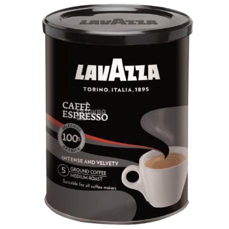 Lavazza, Arabica Espresso, 250 г, Кофе Лавацца, Арабика Эспрессо, средней обжарки, молотый, ж/б