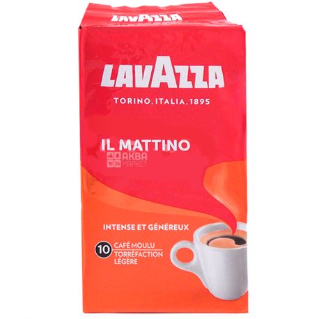 Lavazza, il Mattino, 250 г, Кофе Лавацца, Ил Маттино, темной обжарки, молотый