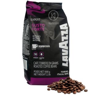 Lavaza Espresso Gusto Forte, 1 кг, Кофе в зернах темной обжарки Лавацца, купаж