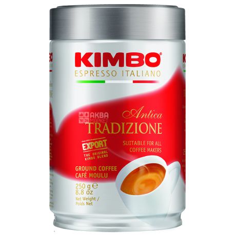 Kimbo Antica Tradizione, 250 г, Кава Кімбо Антіка Традіціоне, темного обсмаження, мелена, ж/б