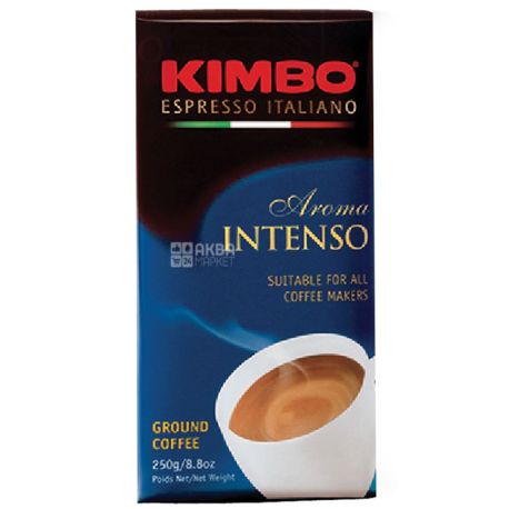 Kimbo Aroma Intenso, 250 г, Кофе Кимбо Арома Интенсо, средней обжарки, молотый