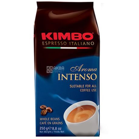 Kimbo Aroma Intenso, 250 г, Кофе Кимбо Арома Интенсо, средней обжарки, в зернах
