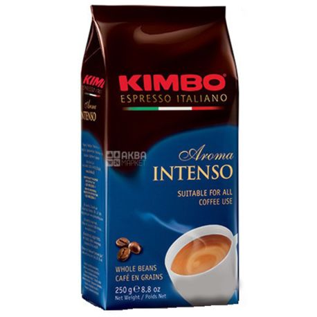 Kimbo Aroma Intenso, 250 г, Кофе Кимбо Арома Интенсо, средней обжарки, в зернах