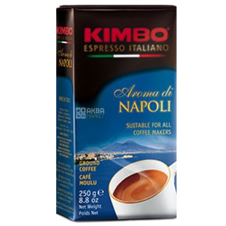 Kimbo Aroma di Napoli, 250 г, Кофе Кимбо Арома ди Наполи, темной обжарки, молотый 