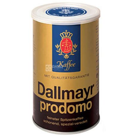 Dallmayr Prodomo, 250 г, Кава Далмайер Промодо, середнього обсмаження, мелений, ж/б