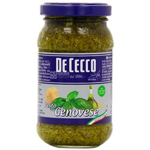 De Cecco, 200 г, Соус, Песто, Pesto Alla Genovese, стекло