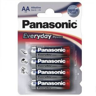 Panasonic Everyday Power, АА, 4 шт., 1,5 V, Батарейки алкалінові, LR6