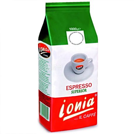 Ionia Espresso Superior, 1 кг, Кофе Иония Эспрессо Супериор, темной обжарки, в зернах