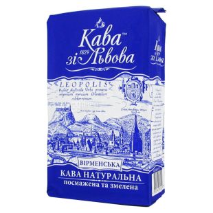  Кава зі Львова, Вірменська, 225 г, Кава середнього обсмаження, мелена