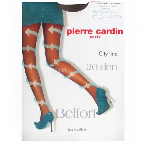 Pierre Cardin, 20 den, size 3, Polyamide tights, Belfort, Black