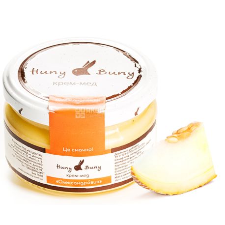 Huny Buny, 250 г, Крем-мед, Олександрович, скло